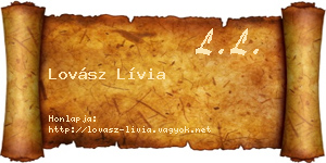 Lovász Lívia névjegykártya